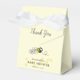 Ballotins Baby shower jaune abeille et marguerite