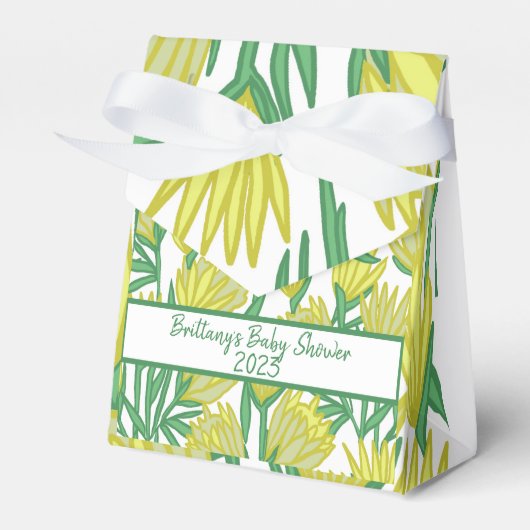 Ballotins Baby shower Jaune Original Floral Design (Verso)