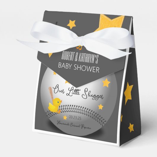 Ballotins baby shower "Little Slugger" Favoriser (Verso)