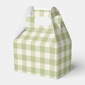 Ballotins Baby shower Matcha Vert à ruban Gingham (Arrière)