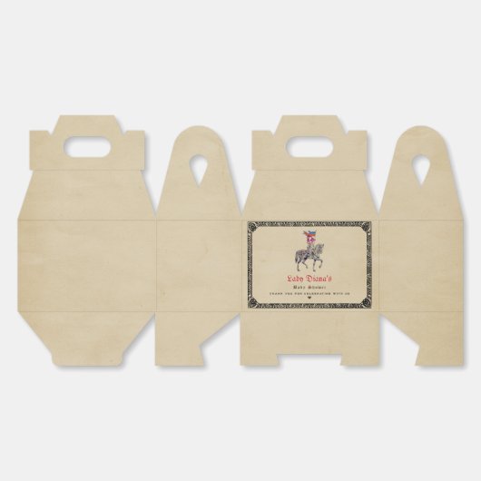 Ballotins Baby Shower Médiéval Renaissance Chevalier Renfair (Déplié)