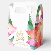 Ballotins Baby shower | Merci à aquarelle tropicale (Ouvert)