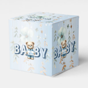 Ballotins Baby shower mignonne Ours En Teddy Bleu Floral Bel