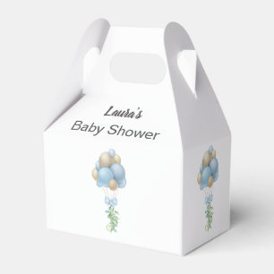 Ballotins Baby Shower Minimaliste Garçon Ballons Bleus