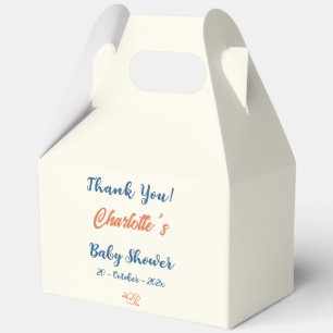 Ballotins Baby Shower Minimaliste Orange Genre Neutre