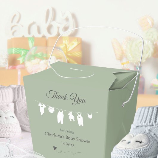 Ballotins Baby shower minimaliste Sage Green