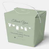 Ballotins Baby shower minimaliste Sage Green (Verso)