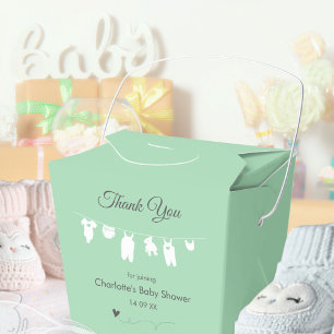 Ballotins Baby shower minimaliste vert Mint