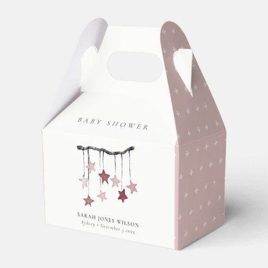 Ballotins Baby shower mobile Bleu Simple Rose Star (Verso)