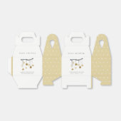 Ballotins Baby shower mobile simple jaune neutre étoile (Déplié)