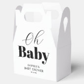 Ballotins Baby shower moderne Black White Oh (Ouvert)
