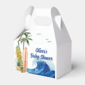 Ballotins Baby shower moderne Blue Ocean Wave Surboard (Arrière)