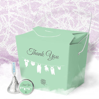 Ballotins Baby Shower Moderne de Couleur Vert Menthe pour Bé