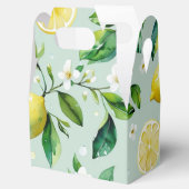 Ballotins Baby shower moderne jaune citron floral script (Ouvert)