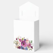 Ballotins Baby shower moderne Plum Blue Flowers Ballotin (Ouvert)