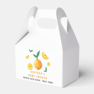 Ballotins Baby shower moderne Watercor Citrus Orange