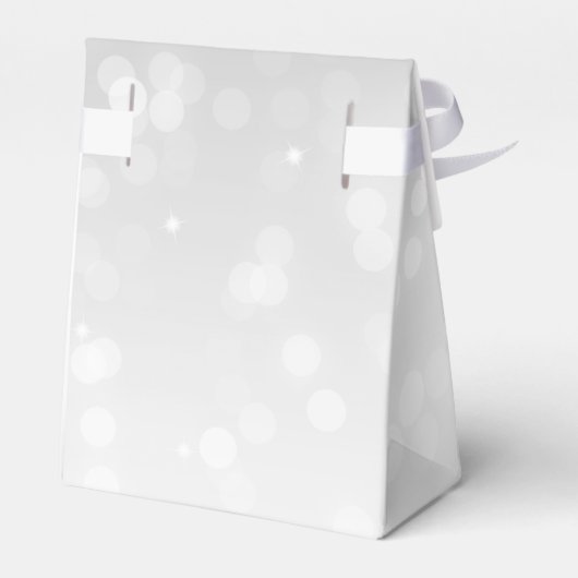 Ballotins Baby shower Monogram Argent Bokeh Éclairage (Arrière)