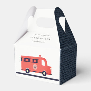 Ballotins Baby shower moteur de camion feu de camion rouge C