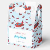Ballotins Baby shower Motif d'avion rouge bleu (Ouvert)