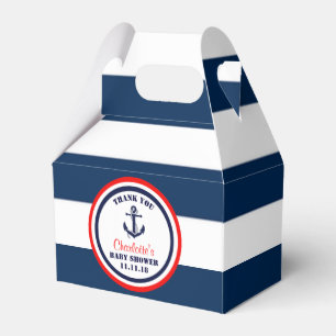 Ballotins Baby shower nautique rouge personnalisé de bleu