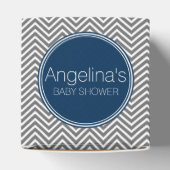 Ballotins Baby shower Navy Blue & Charcoal Grey Chevrons (Haut)