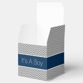 Ballotins Baby shower Navy Blue & Charcoal Grey Chevrons (Ouvert)