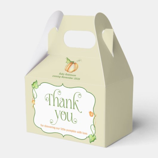 Ballotins Baby shower neutre pour les petits Citrouilles (Verso)