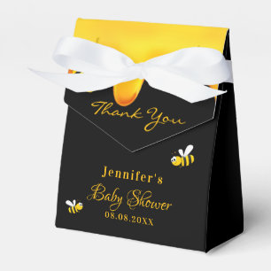 Ballotins Baby shower noir bourdon abeilles miel merci