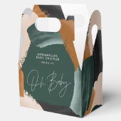 Ballotins Baby shower Oh bébé terre cuite vert abstrait (Ouvert)