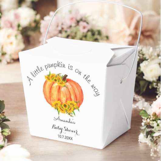Ballotins Baby shower Orange Citrouille Fall White