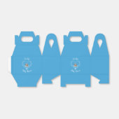 Ballotins Baby shower Ours Bleu Teddy Excité (Déplié)