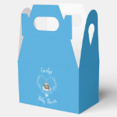 Ballotins Baby shower Ours Bleu Teddy Excité (Ouvert)