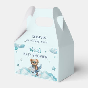 Ballotins Baby shower ours en peluche bleu