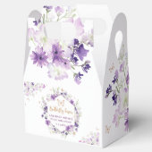 Ballotins Baby shower papillon bleu violet fleuri Ballotin (Ouvert)