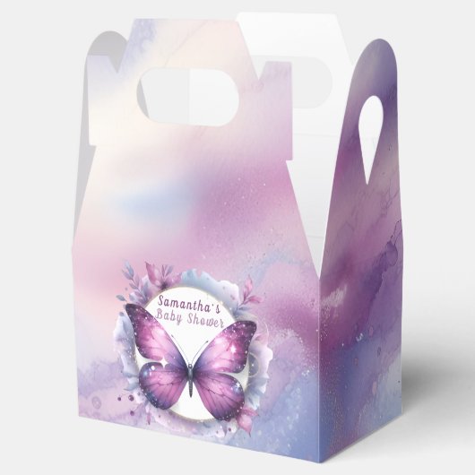 Ballotins Baby shower papillon pourpre (Ouvert)