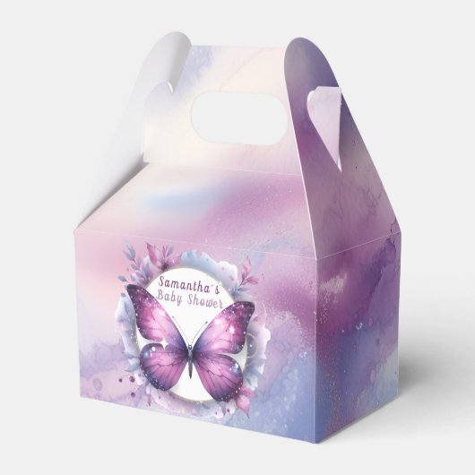 Ballotins Baby shower papillon pourpre (Verso)