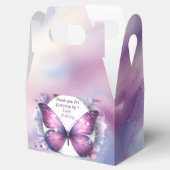 Ballotins Baby Shower Papillon Violet Merci (Ouvert)