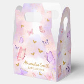 Ballotins Baby shower papillon violet rose or (Ouvert)