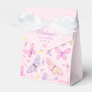 Ballotins Baby shower personnalisé Papillon rose et pourpre