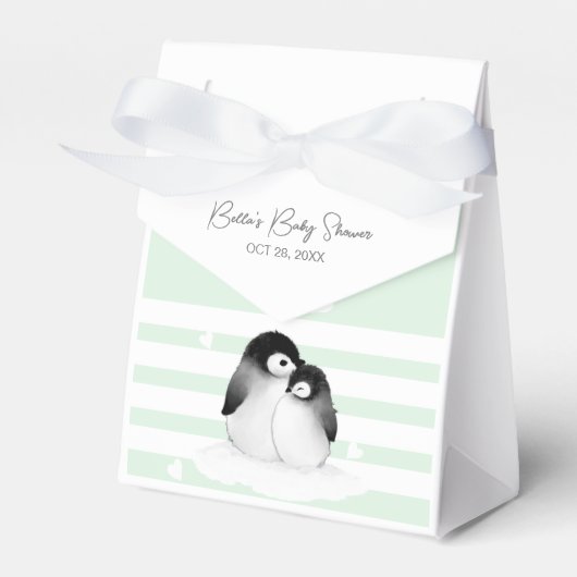 Ballotins Baby shower Pingouin mignon (Verso)
