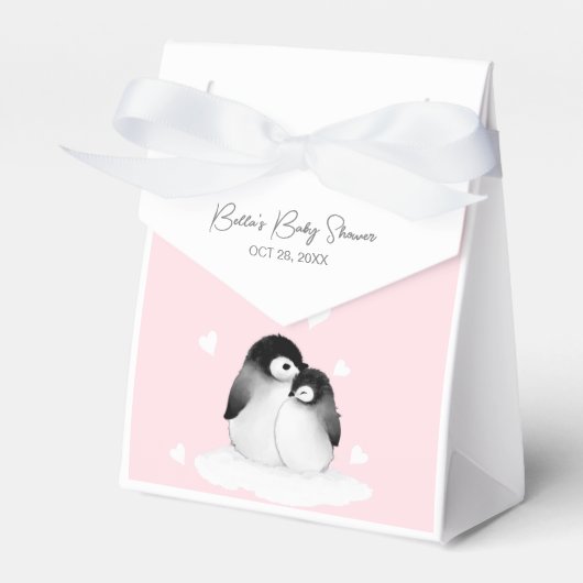 Ballotins Baby shower Pingouin mignon (Verso)