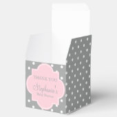 Ballotins Baby shower Pointe rose gris, blanc et pastel (Ouvert)