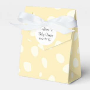 Ballotins Baby shower Pois jaune et blanc
