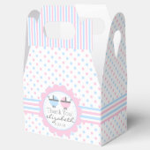 Ballotins Baby shower Pois rose et bleu (Ouvert)