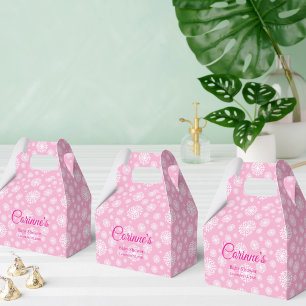 Ballotins Baby shower pour petite fille flocon de neige rose