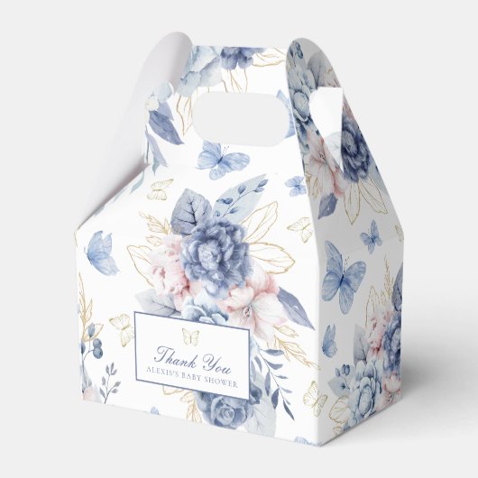 Ballotins Baby shower pour petits papillons d'or (Verso)