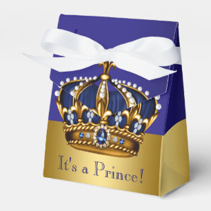 Ballotins Baby Shower Prince Couronne d'Or Bleu