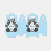 Ballotins Baby shower Raccoon bleu (Déplié)