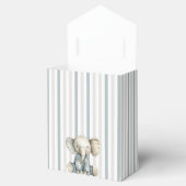 Ballotins Baby shower rayé bleu éléphant (Ouvert)