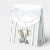 Ballotins Baby shower rayé bleu éléphant (Verso)